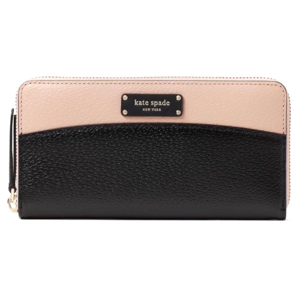 KATE SPADE Jeanne Wallet Continental Blush Black - Picture 1 of 9
